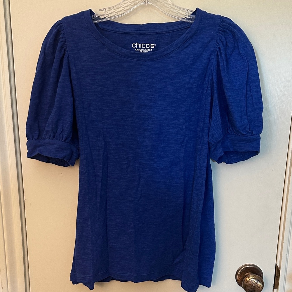 Chico's Royal Blue Short Sleeve Top